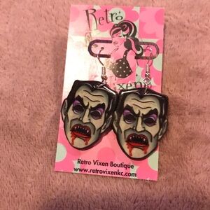 Vampire Face Earrings